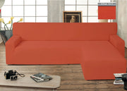 Copridivano Genius Con Penisola Chaise Longue Modello Swing Colore Siena - Destra - Siena