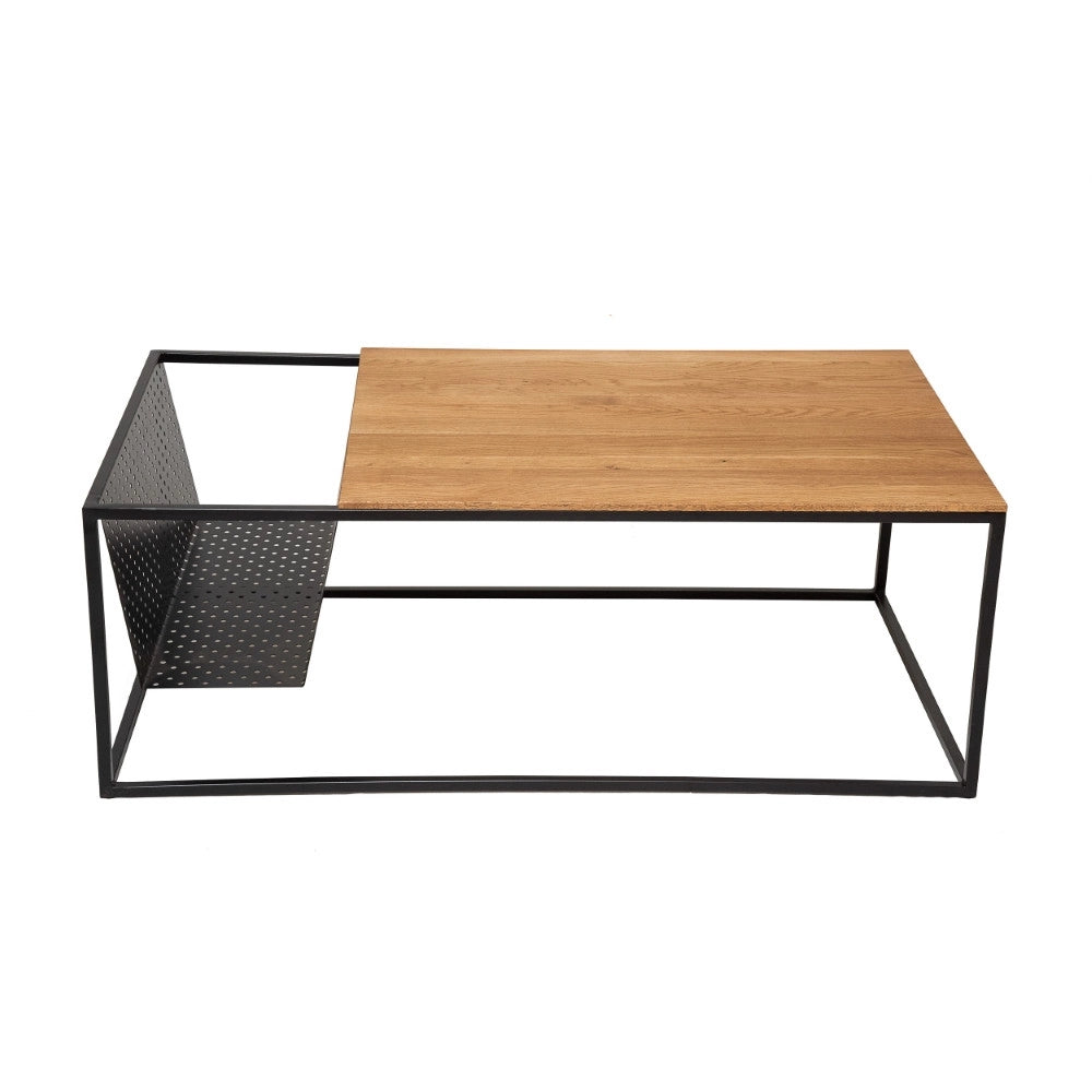 Tavolino da caffè KLAS (rovere + nero)