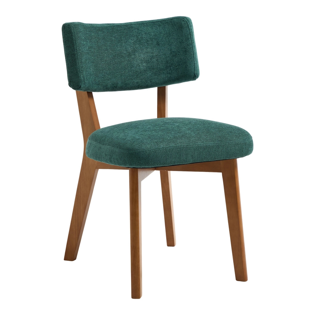 Sedia da pranzo 54.5x47x77 cm imbottita ergonomica in legno verde