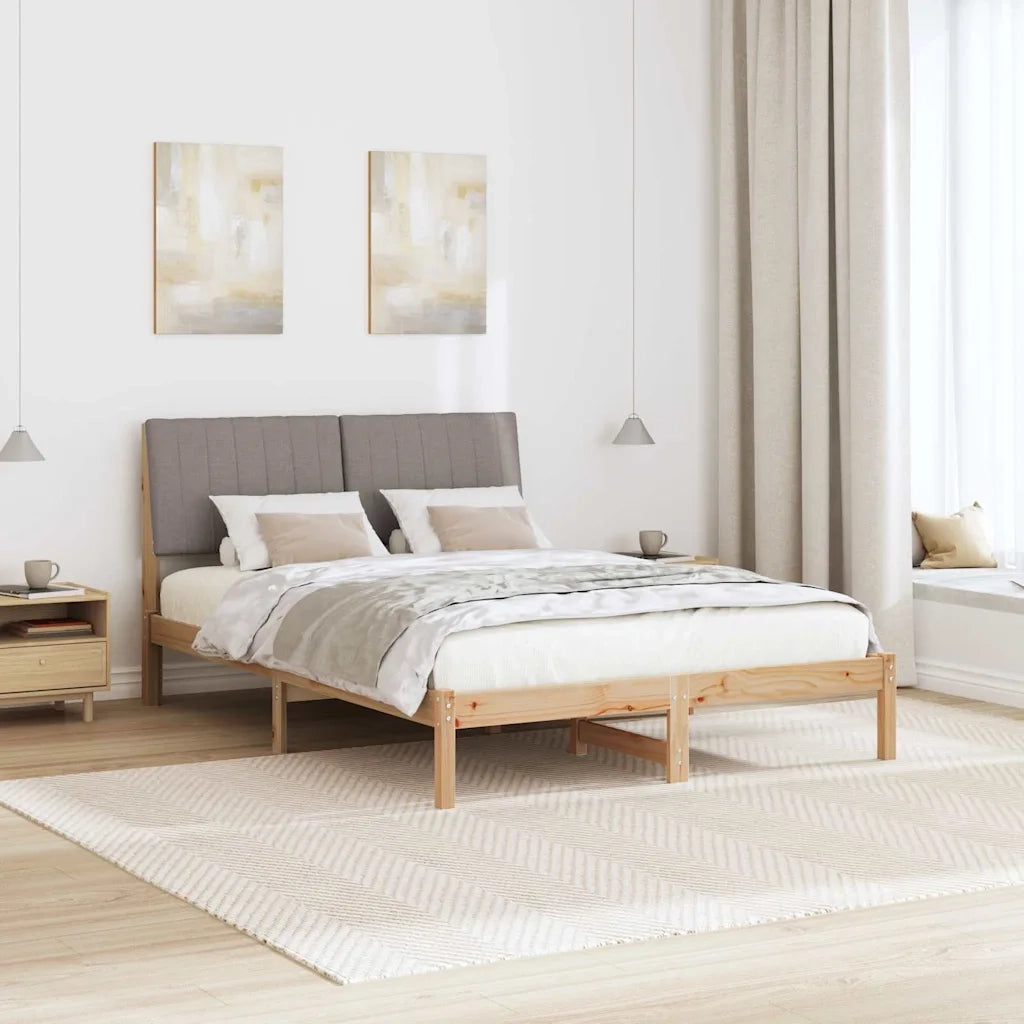 Struttura del letto Marrone 135 x 190 cm Pino massello 878902