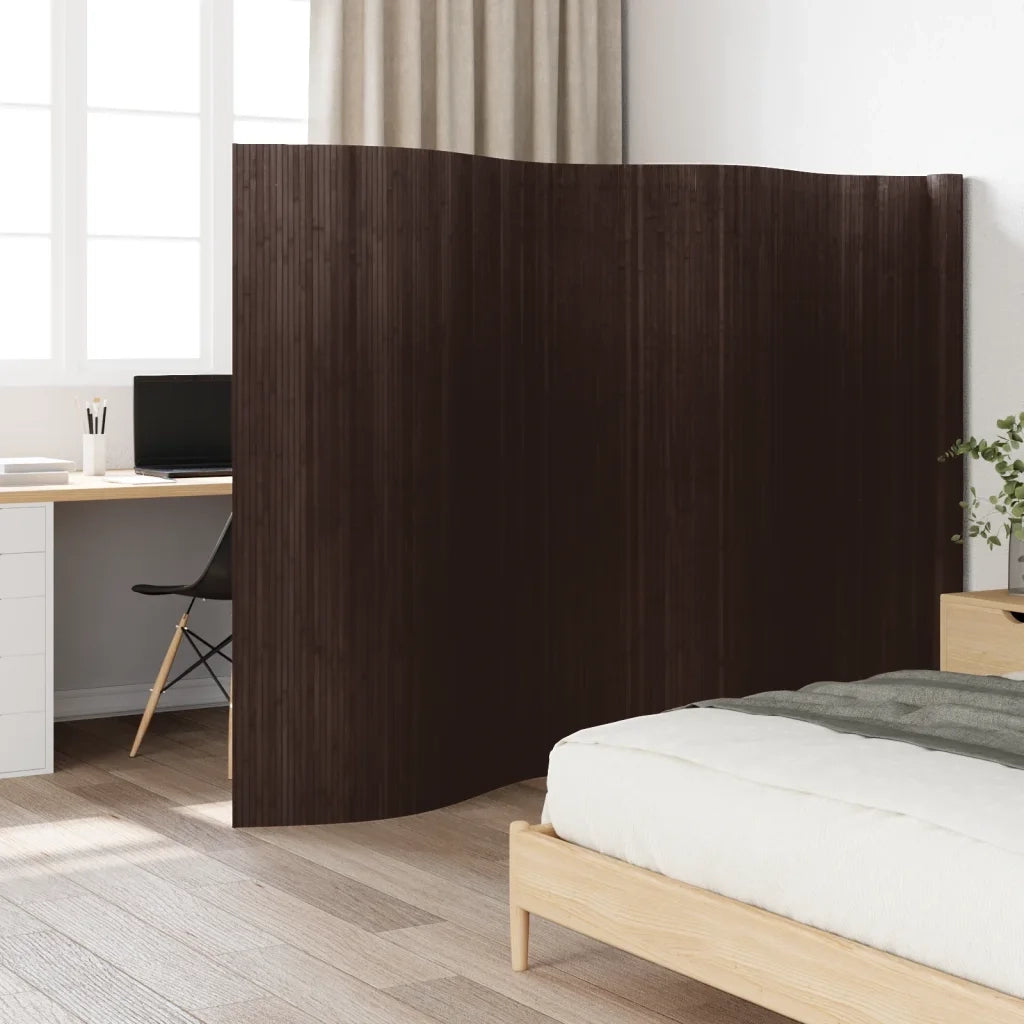 Divisorio Ambienti Marrone Scuro Larghezza 600 cm Altezza 165 cm in Bambù 377009