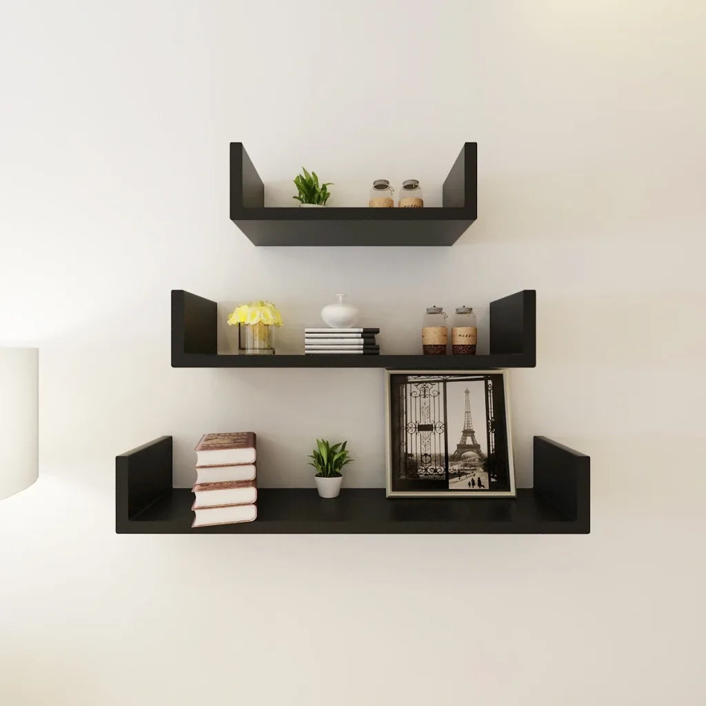 Mensole da Parete 6 pz Nero 275989
