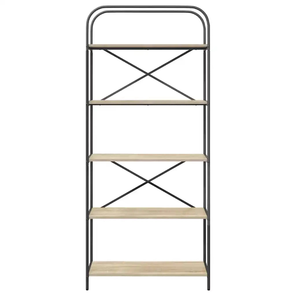 Libreria-Scaffale per Libri-Mobile di Stoccaggio Rovere Sonoma 80 x 30 x 183 cm Legno multistrato 423371