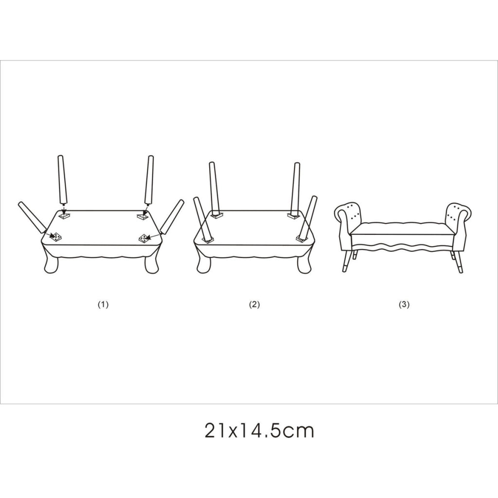 Panca VKH299, Grigio, Legno, 120x40x60 cm