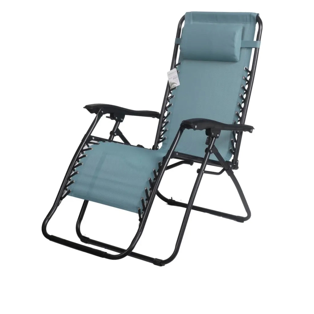 Poltrona relax da esterno colore blu 90x108x64 cm