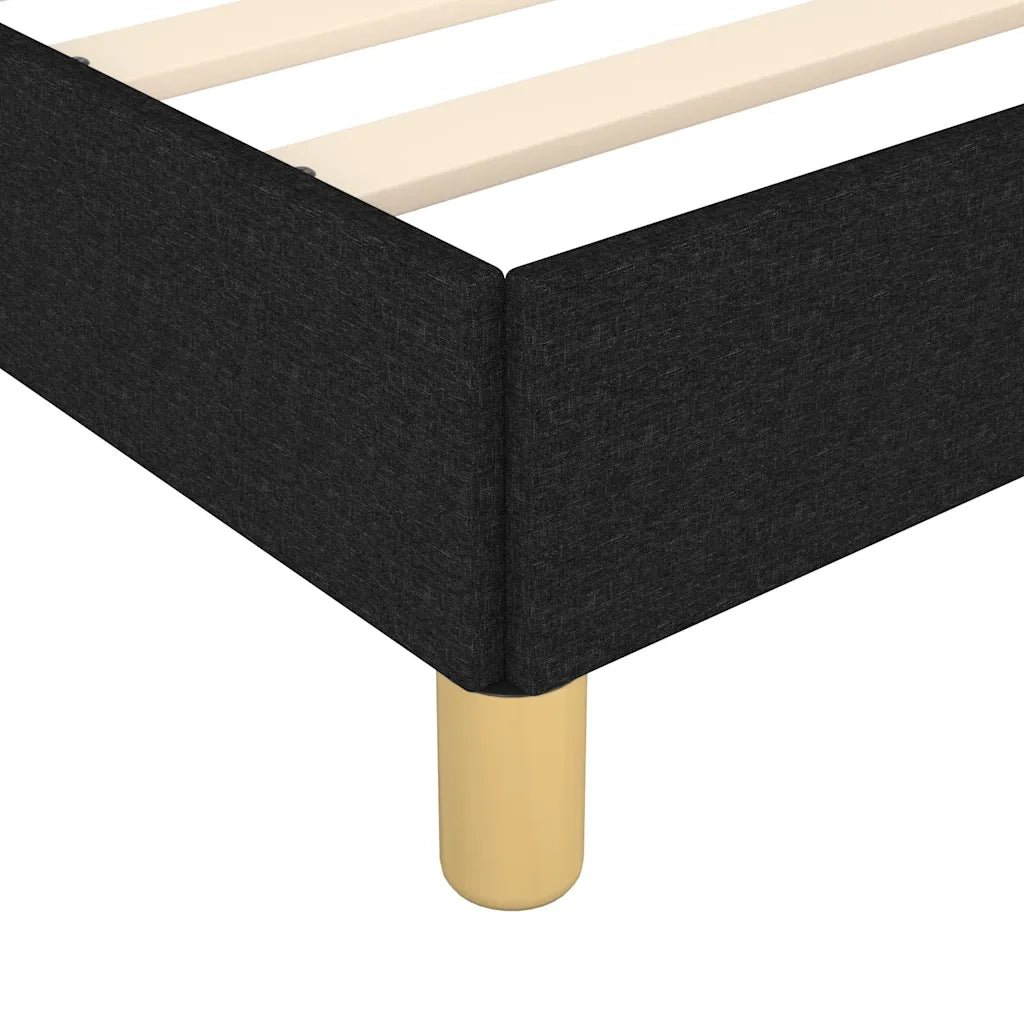 Giroletto senza Materasso-Struttura Letto Nero 120x200 cm Tessuto 836677