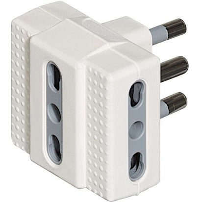 ADATTATORE TRIS 3 BIPASSO SP 16A BCO