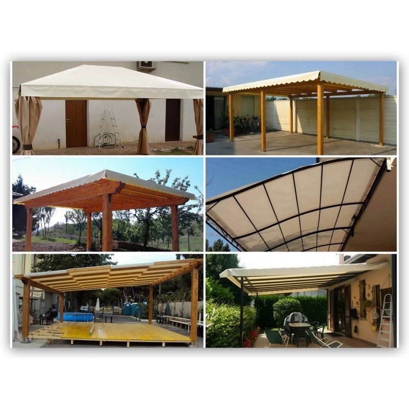 Telo PVC IGNIFUGO Impermeabile Verde | Telone Occhiellato Ogni 50CM 650g/mq | Copertura Esterna | 3x3m | Resistente Multiuso