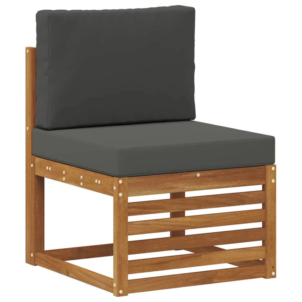 Set divano sezionale con cuscino 9 pcs Naturale e Antracite 3375342