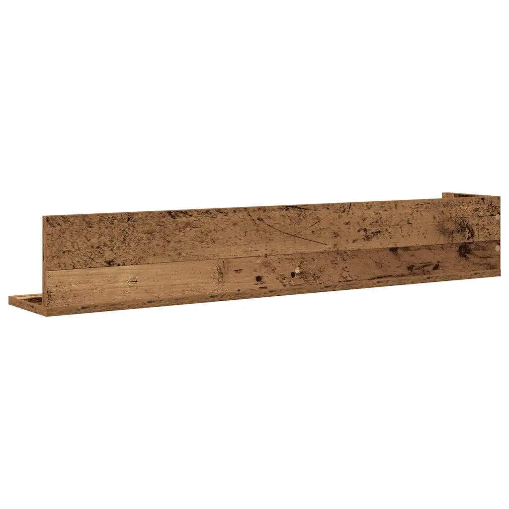 Mensole da Parete 2pz Legno Vecchio 100x16,5x16,5 cm Truciolato 860047