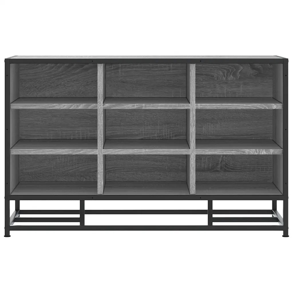 Scarpiera Grigia Sonoma 84x40x53,5 cm Truciolato e Metallo 849232