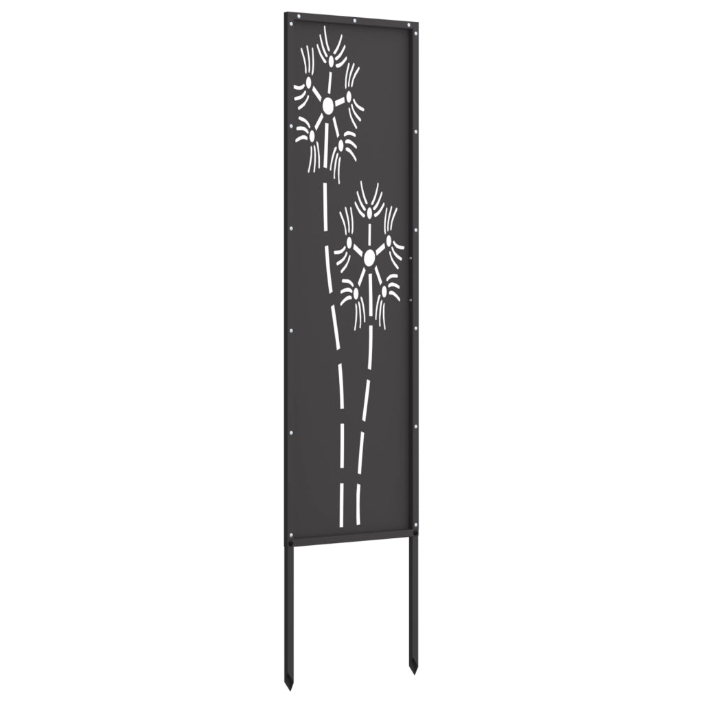 Schermo per privacy in giardino Traforo Nero 32 x 140 cm 876210