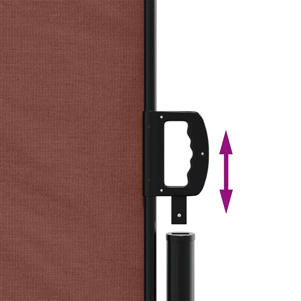 Tenda da Sole | Tenda parasole Laterale Retrattile Marrone 180x500 cm