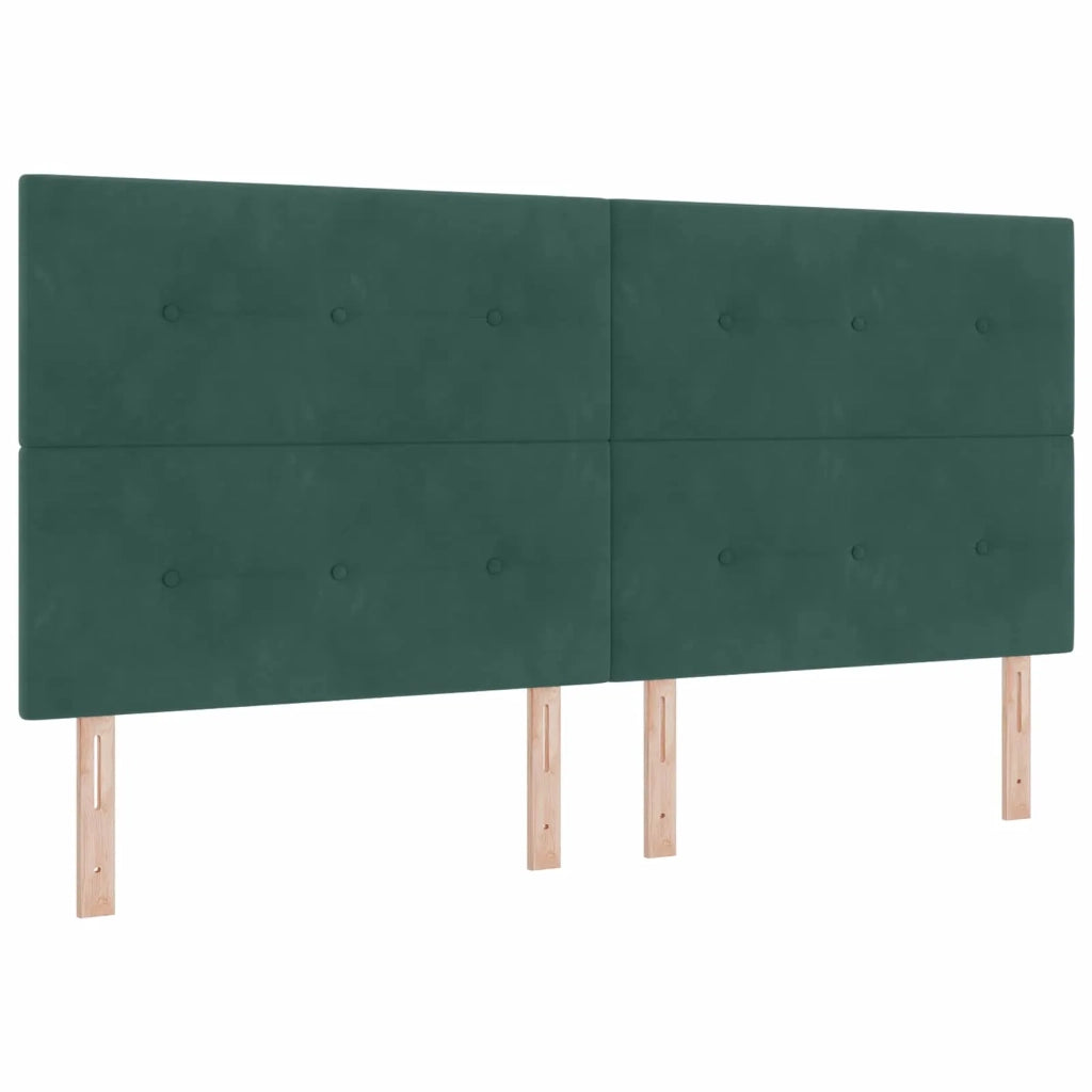Letto box spring con materasso Verde Scuro 200 x 200 cm Velluto 3453713