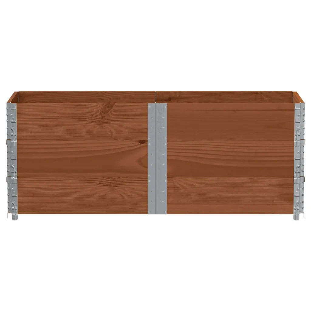 Fioriere | Cassetta per fiori | Poggiapiedi da Giardino Marrone 150x50cm Legno Massello di Pino