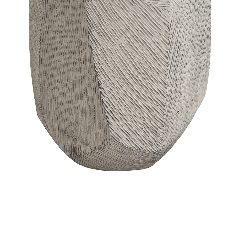 Vaso per piante in cemento e fibra di vetro grigio 28 x 45 cm da interno ed esterno