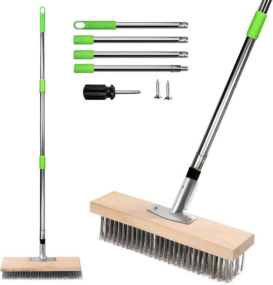 25 cm rastrello in acciaio - Rastrello robusto in acciaio per la rimozione di muschio - Rimozione di alghe e muschio per strade, cortili, muri e giardini