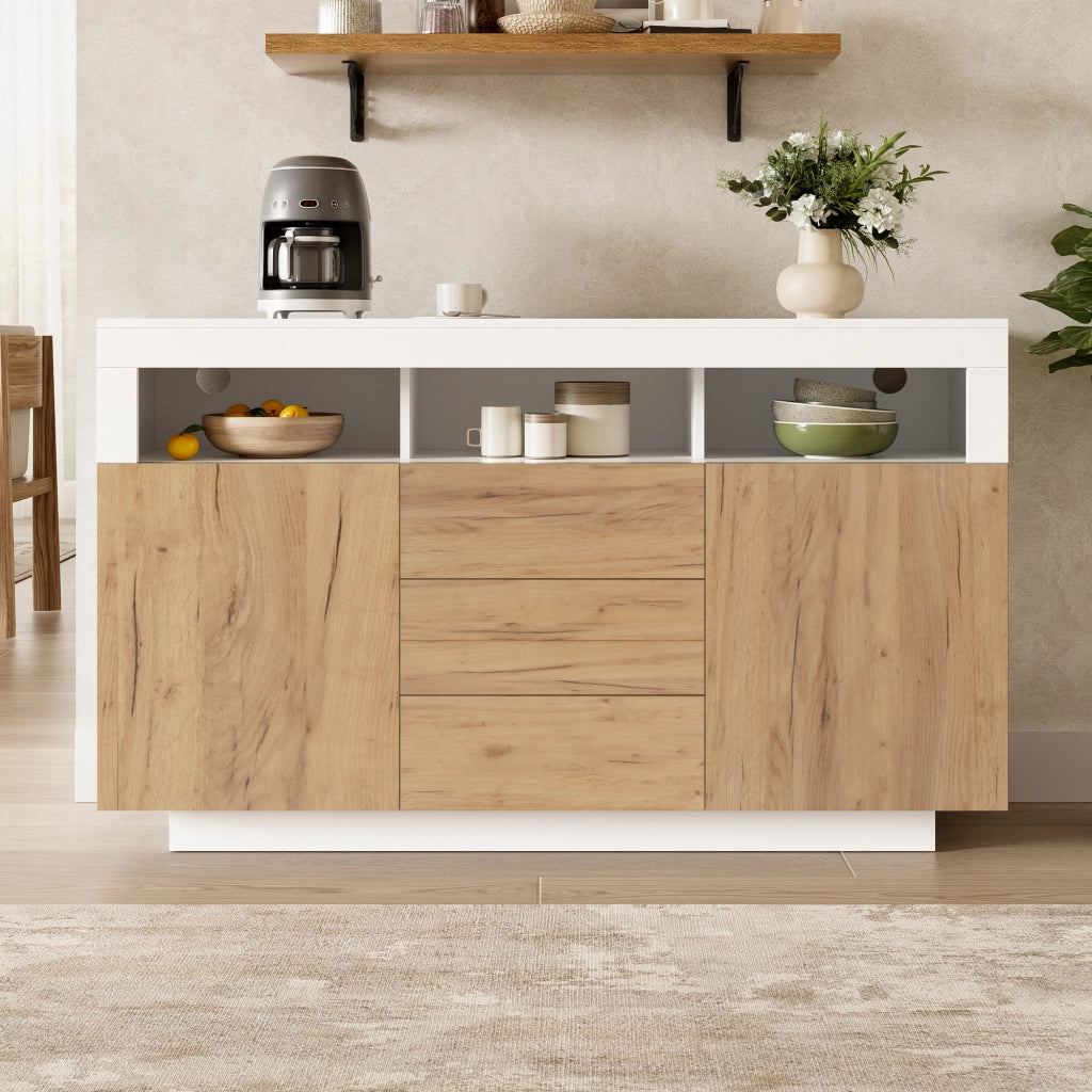 Consolle ingresso salvaspazio ¨C Minimal ¨C Bianco effetto rovere 140x40x85 cm