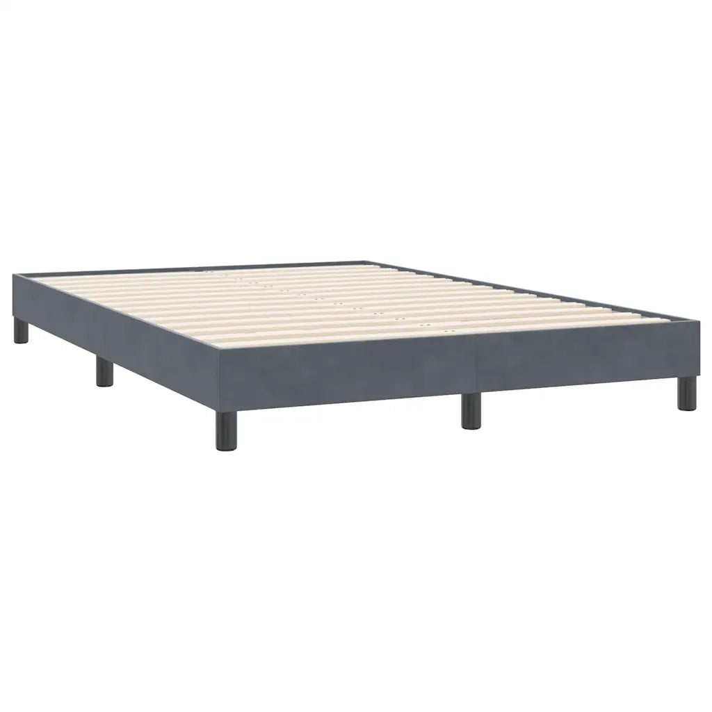 Giroletto senza Materasso-Struttura Letto Grigio Scuro 160x220 cm Velluto