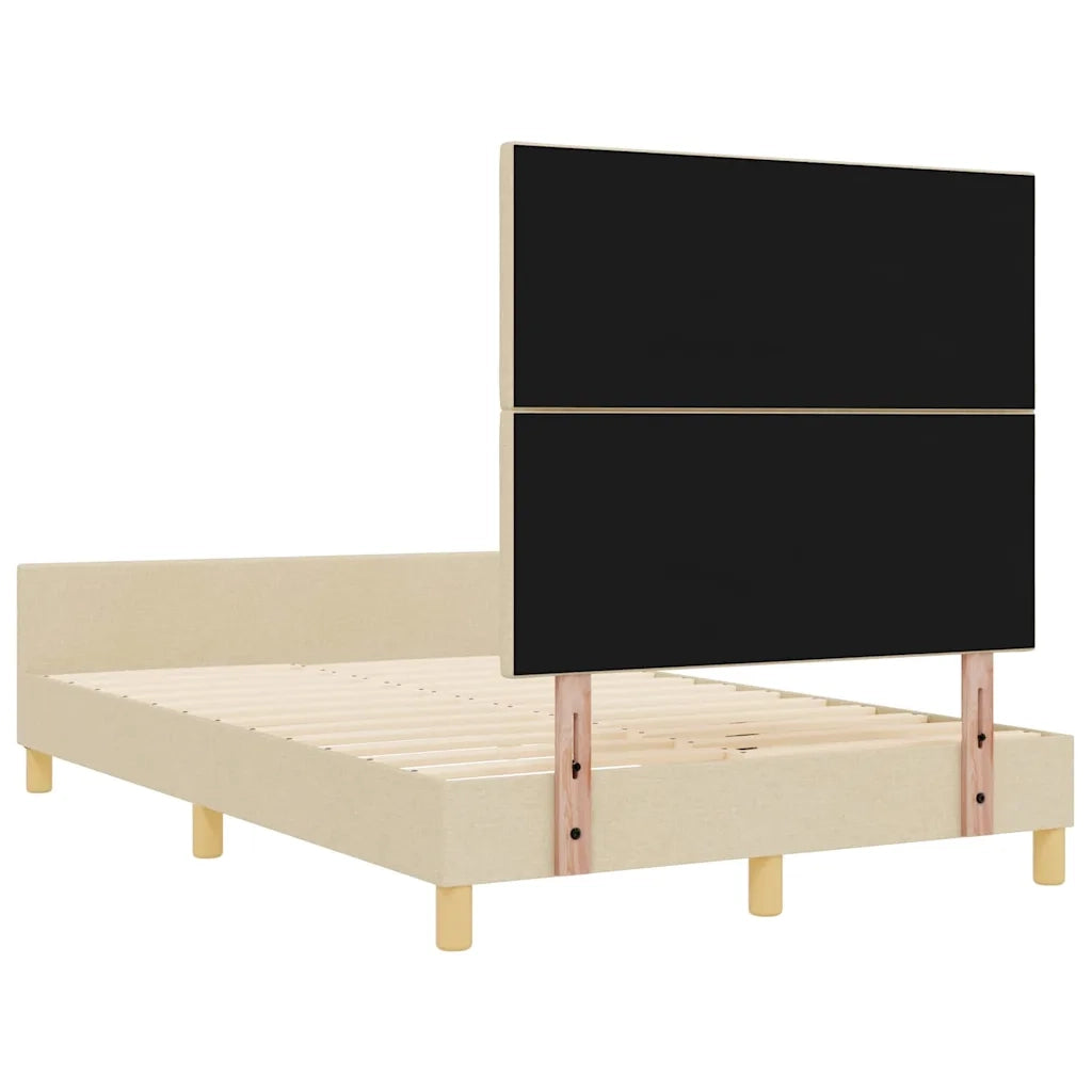 Struttura del letto con testiera Crema 120 x 200 cm Tessuto 3344800