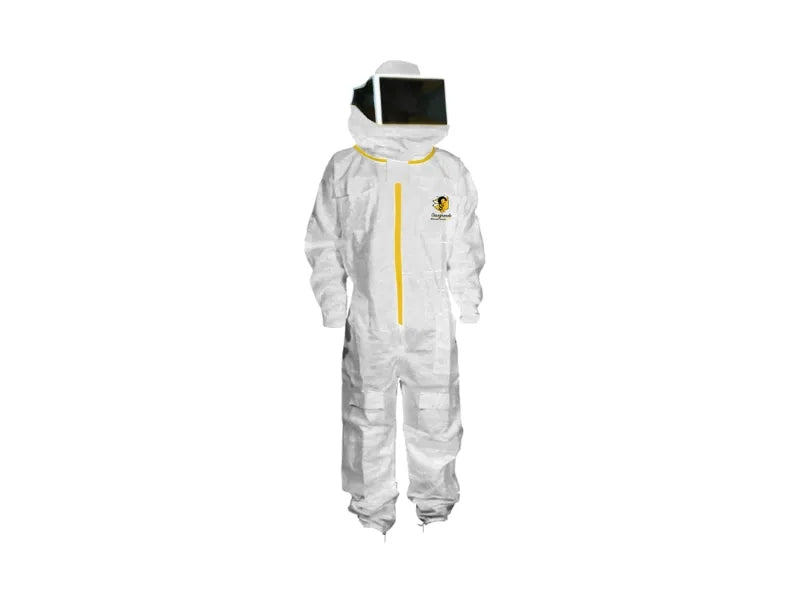 Art.234 Tuta apicoltura cotone 100% maschera quadrata staccabile S-XXXL - Bianco - XXXL