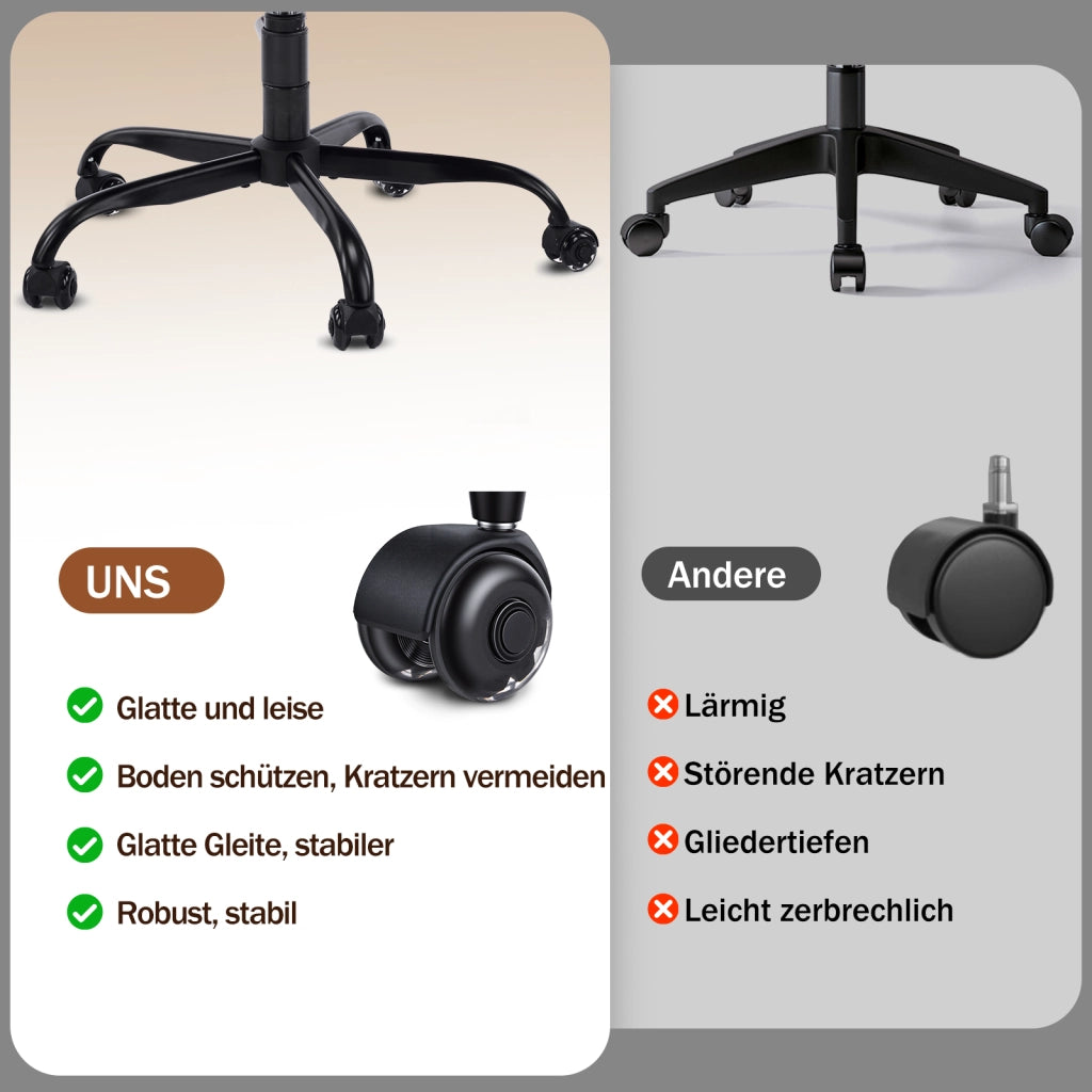 Sedia da ufficio per postura attiva con rotazione 360 e poggiapiedi retrattile in pelle bianca 65.5 × 52.5 × 31.0 cm