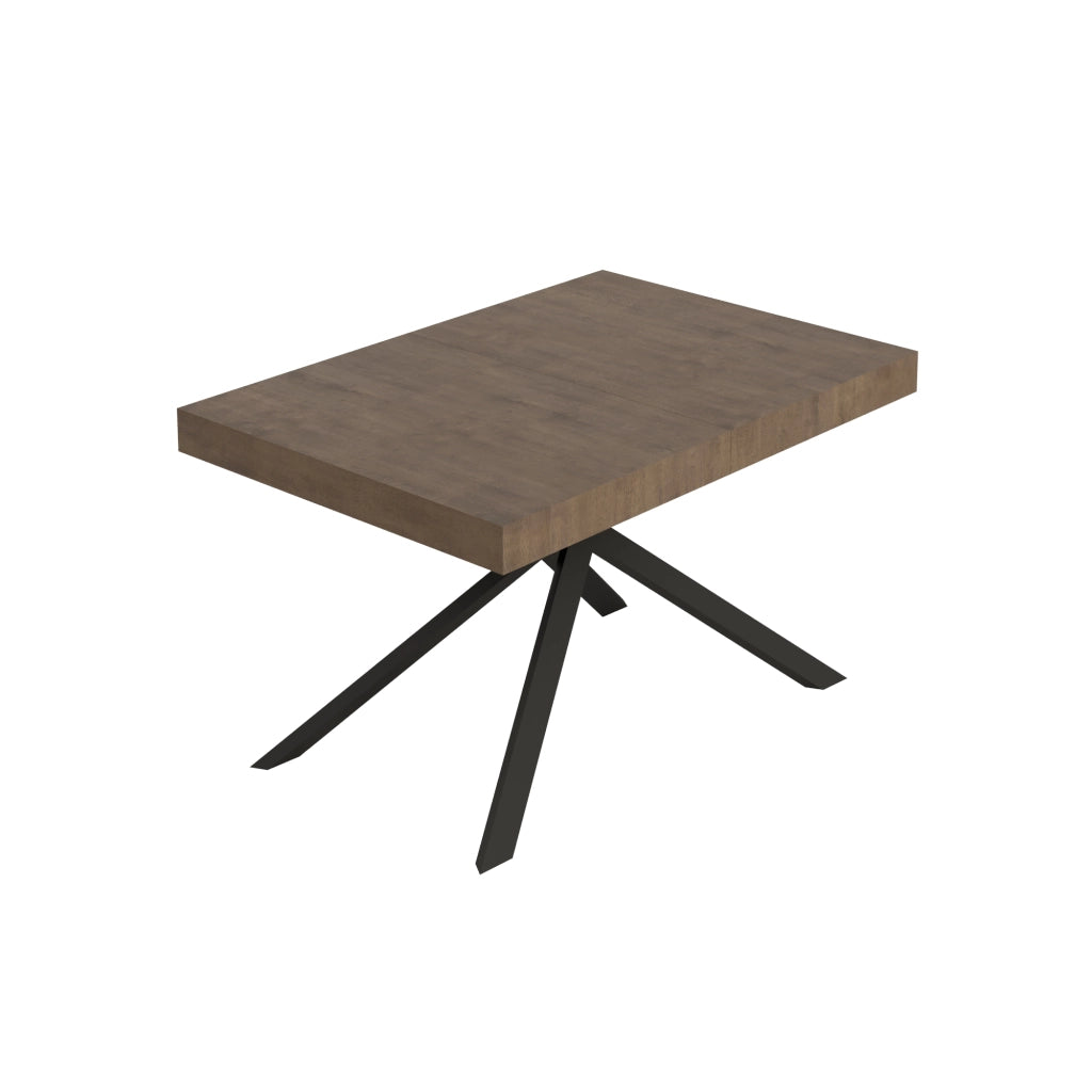 Tavolo allungabile 80x120/204 cm Niketis noce gambe antracite