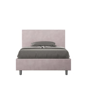 Letto 1 Piazza e Mezzo 120x190 cm con Rete e Contenitore Adele Glicine