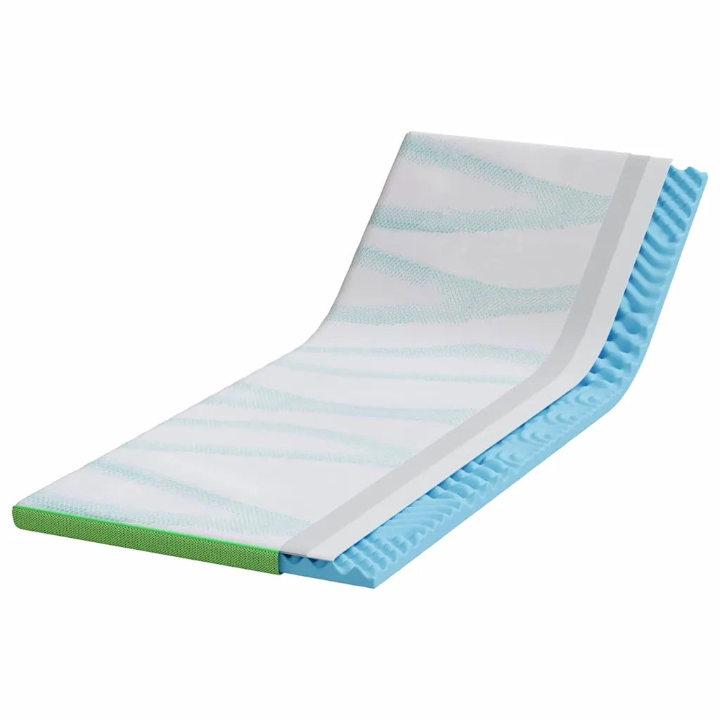 Topper per materasso Bianco e Verde 70 x 200 cm 4106143