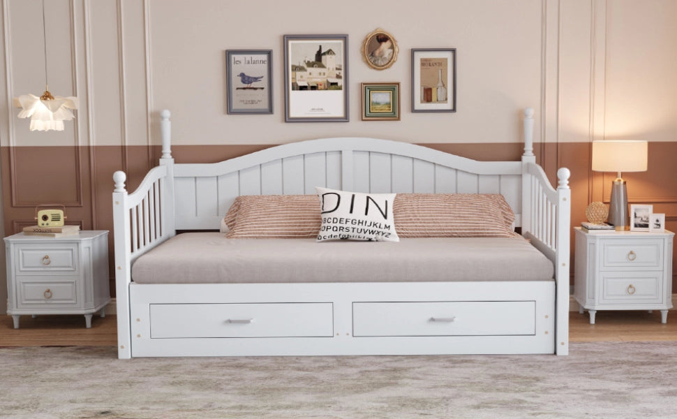 divano letto in legno bianco 97 x 197 cm