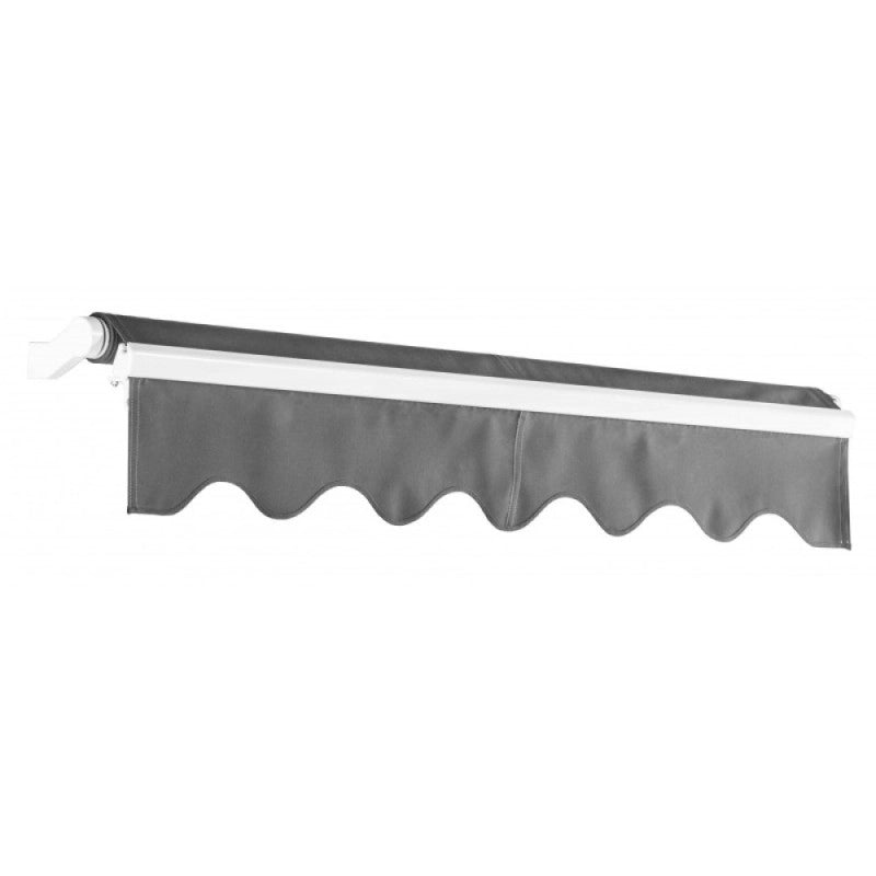 Tenda da Sole a Bracci Estensibili su Barra Quadra Tempotest Para', col. Marrone 18, Largh. 3,6m x Sporgenza 1.60m con Arganello Destro