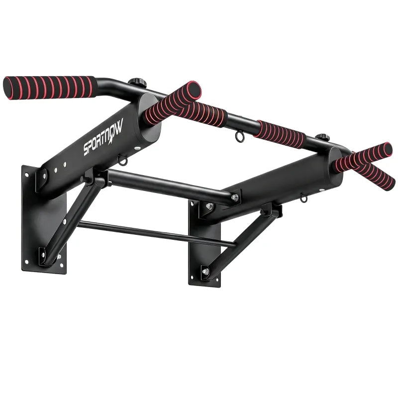 Sbarra per trazioni pieghevole, montaggio a parete, max 120 kg, impugnature antiscivolo, 98 x 65 x 31 cm, nera