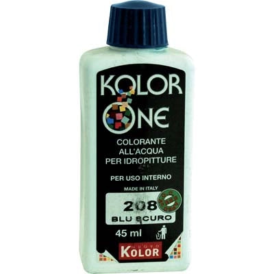 COLORANTE ACQUA KOLORONE - 208 BLU SCURO ML 45- 12 pezzi