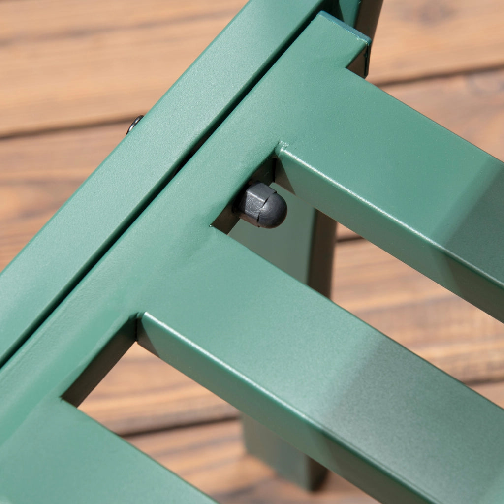 Panca da giardino ¨C Minimal ¨C verde 127x63x83 cm per esterno resistente alle intemperie