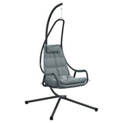 Sedia uovo sospesa Antracite 94 x 107 x 196,5 cm Acciaio CFW1896896