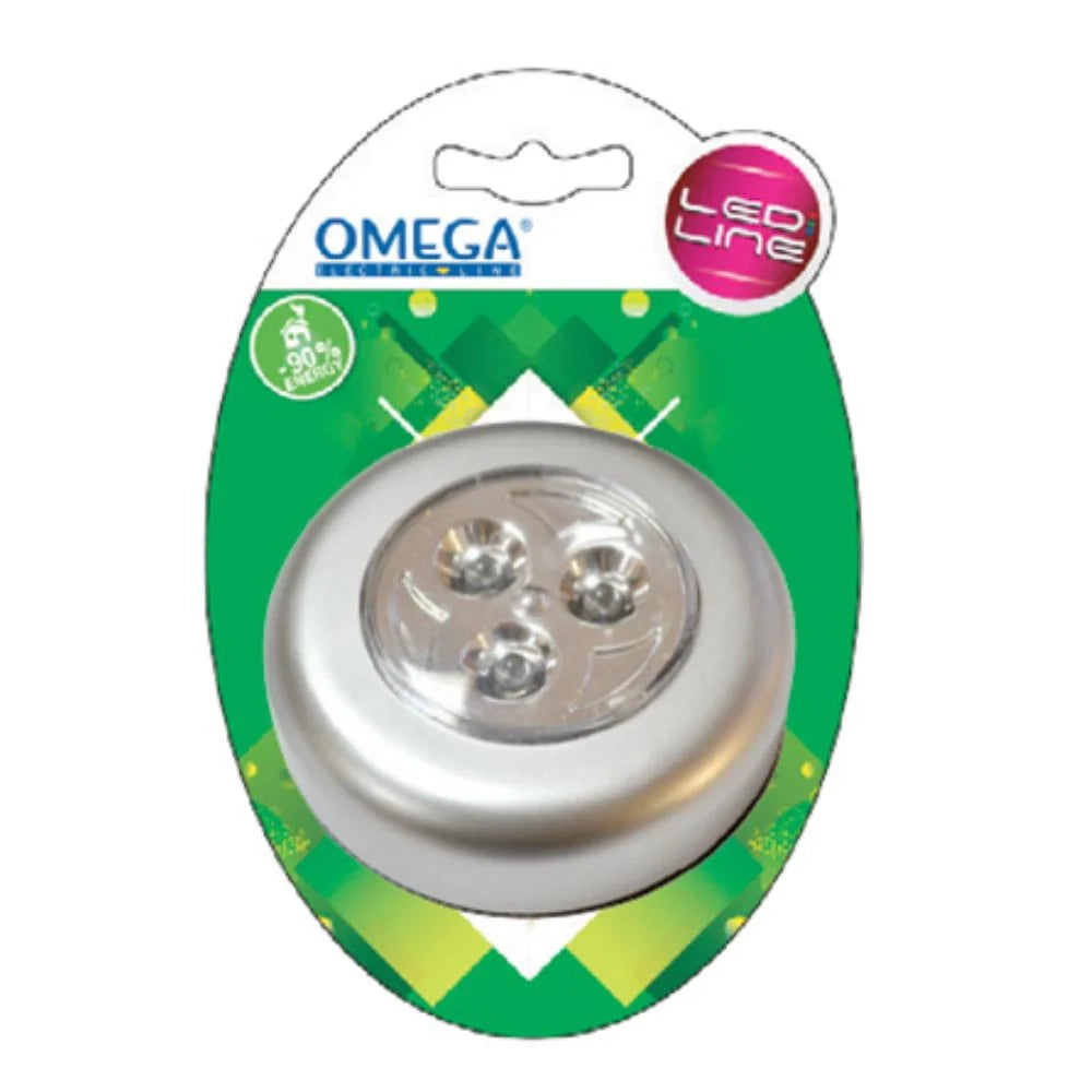 PUNTO LUCE PUSH 3 LED TONDO ON/OFF