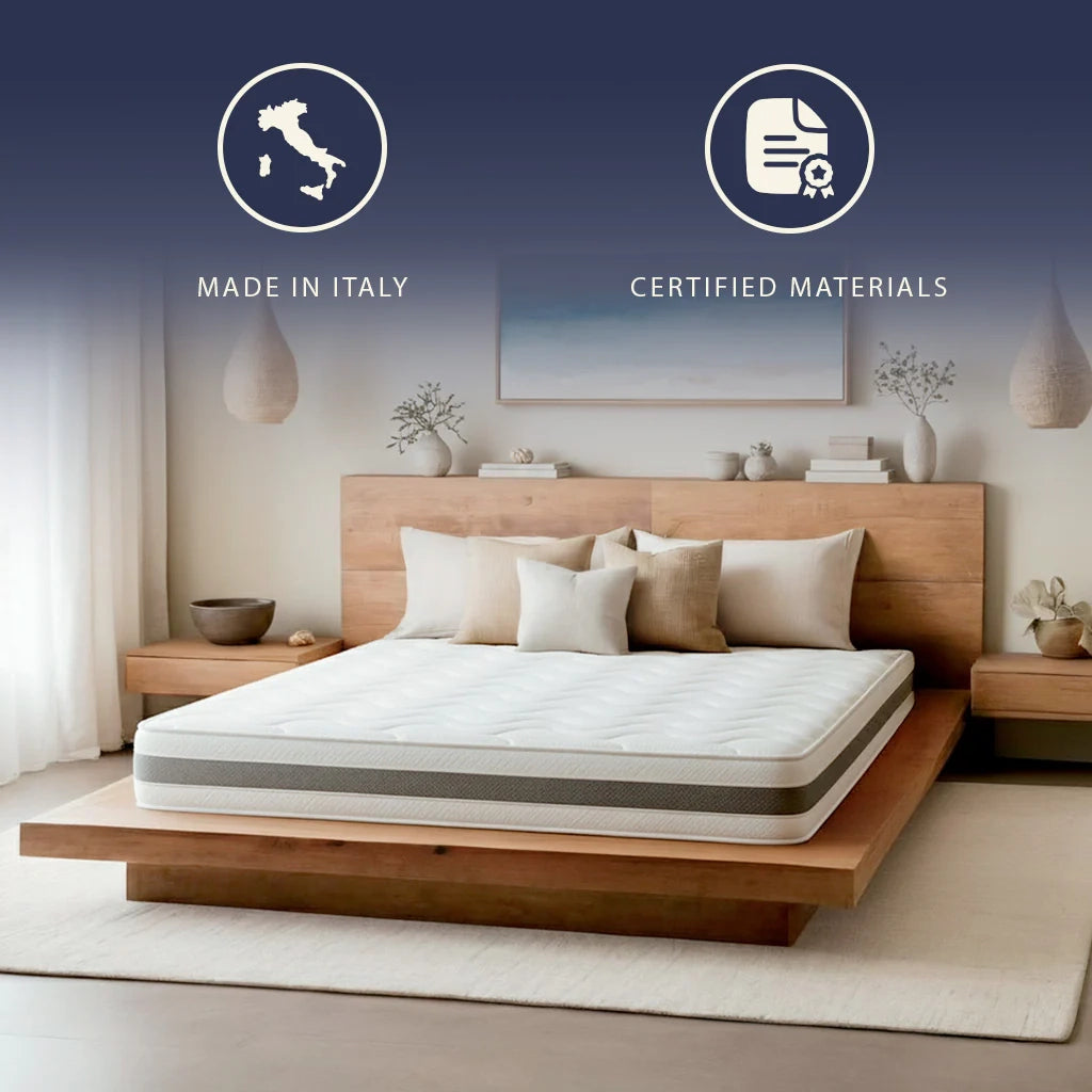 Materasso Una Piazza e Mezza 120x200 Waterfoam Termosensibile | Alta Rigidità, Traspirante e Anallergico | Comfort Stabile e Sostegno Ergonomico | Pratico Imballaggio Sottovuoto