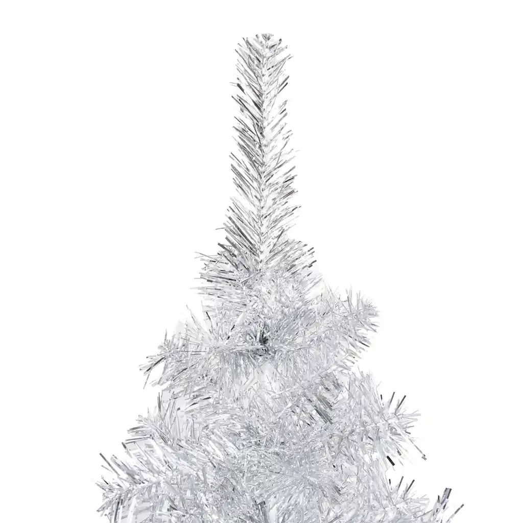 Albero di Natale Preilluminato con Palline Argento 150 cm PET 3077695