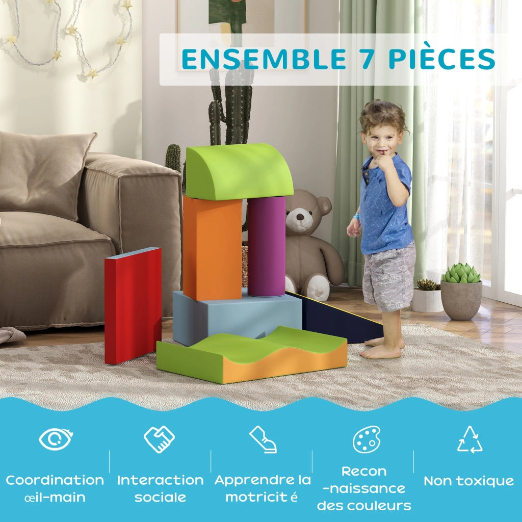 Set Moduli Motricit¨¤ 7 Pezzi ¨C Xylo ¨C Schiuma EPE Multicolore per Bambini