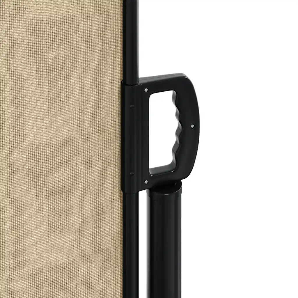 Tenda da Sole Laterale Retrattile-Tenda parasole per balcone per giardino Beige 220x600 cm