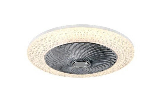 ARHUS PLAFONIERA NERA LED CON VENTILATORE D. 55CM LED 35W, - TRIO