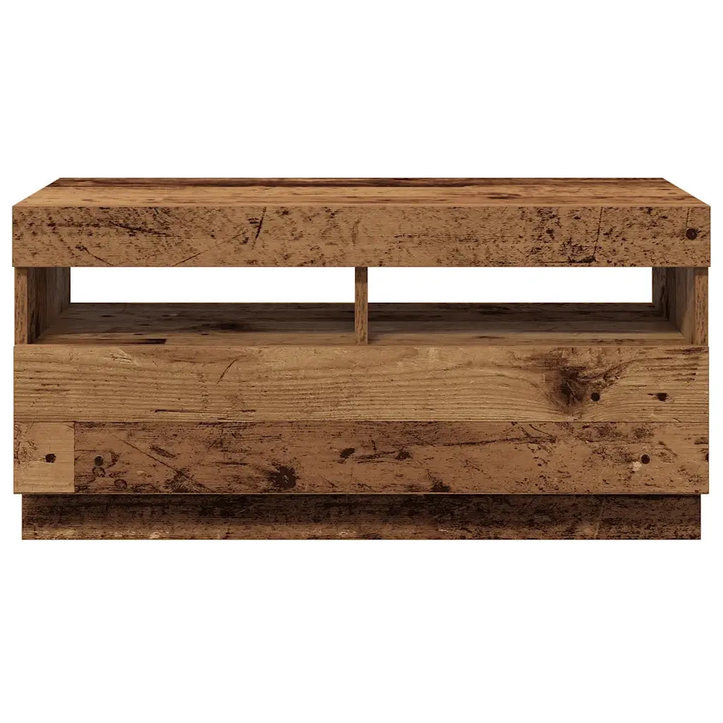 Mobile TV | Armadietto TV | Mobile Porta TV con LED Legno Antico 80x35x40 cm Multistrato