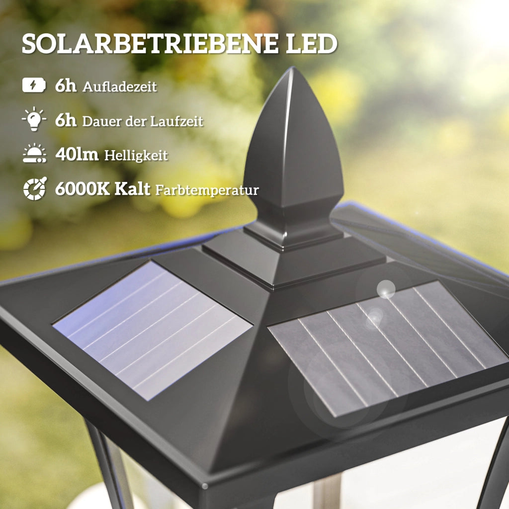 Lampada da Giardino Solare LED ¨C Minimal ¨C Nero 160 cm