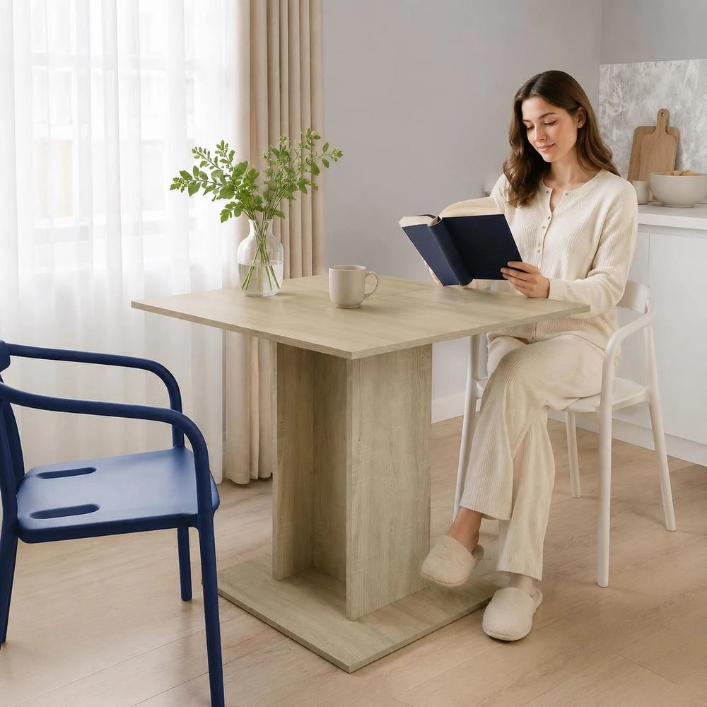 Dining Table Sonoma Oak 80x80x75 Cm Wood Composite