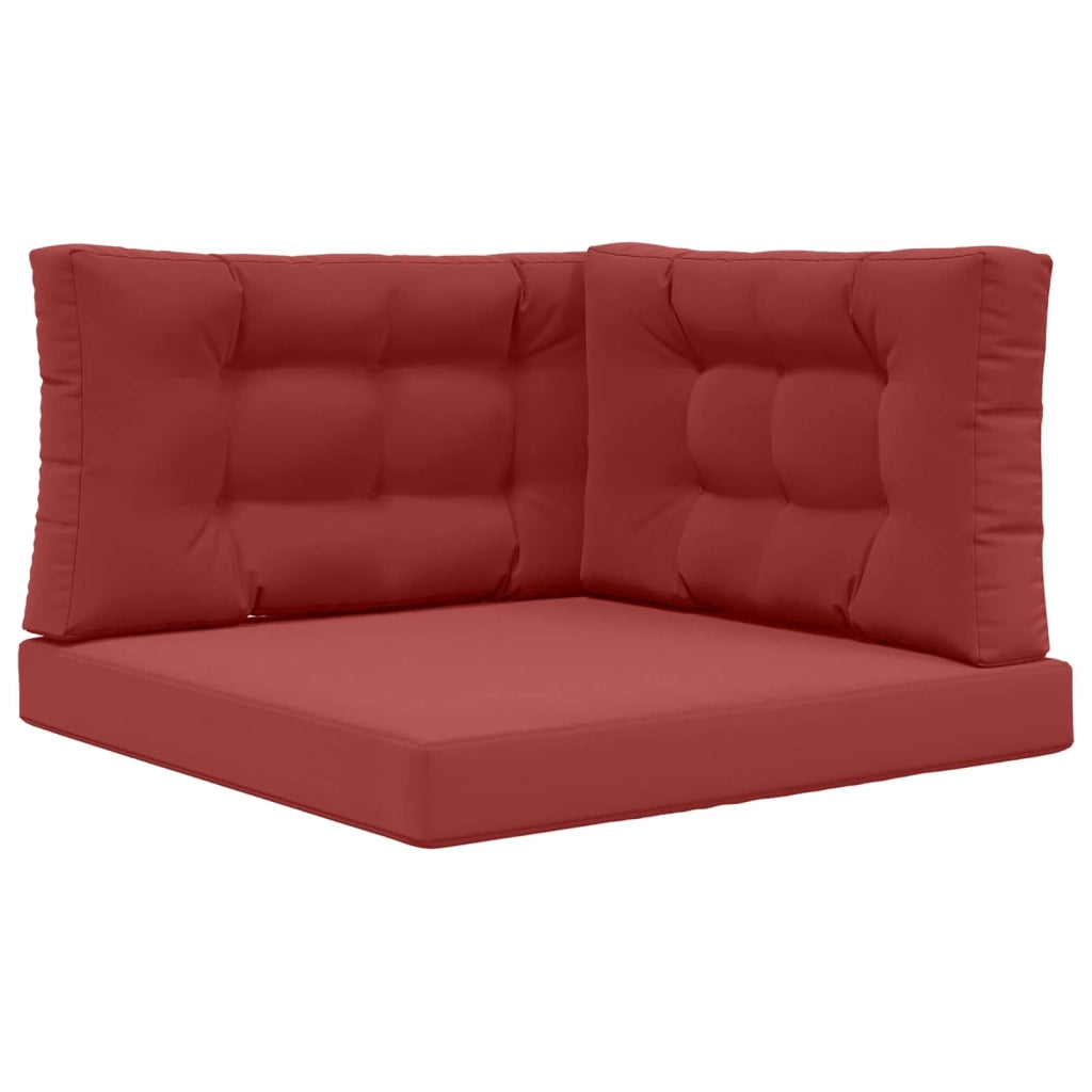 Cuscino per divano da esterno 3 pcs Rosso vino Poliestere 900889
