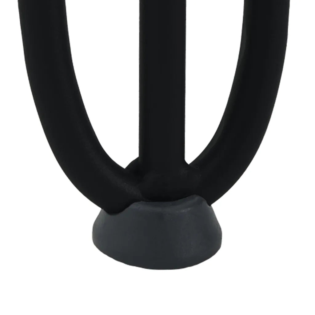Gambe a forcina per tavolino 4 pz nere 30 cm in acciaio massiccio 4012436
