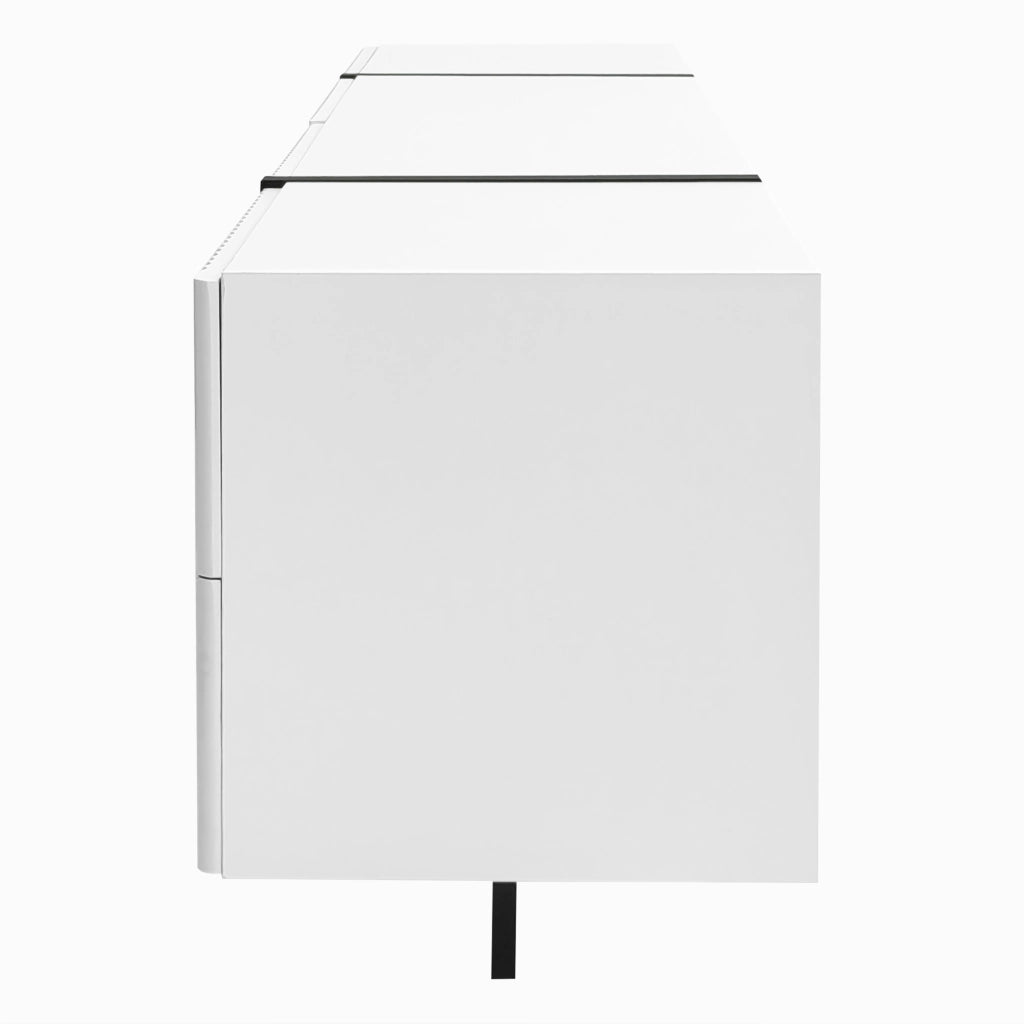 MOBILE TV 190x35x45 cm con 3 ante e 2 cassetti Bianco e Nero