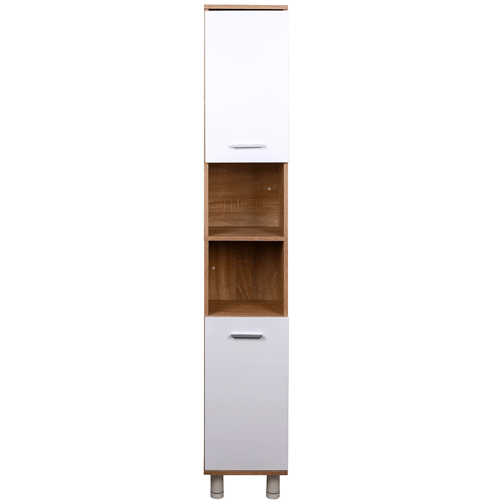 Mobile a Colonna Bianco + Quercia Armadietto Salvaspazio Stretto Bagno Soggiorno