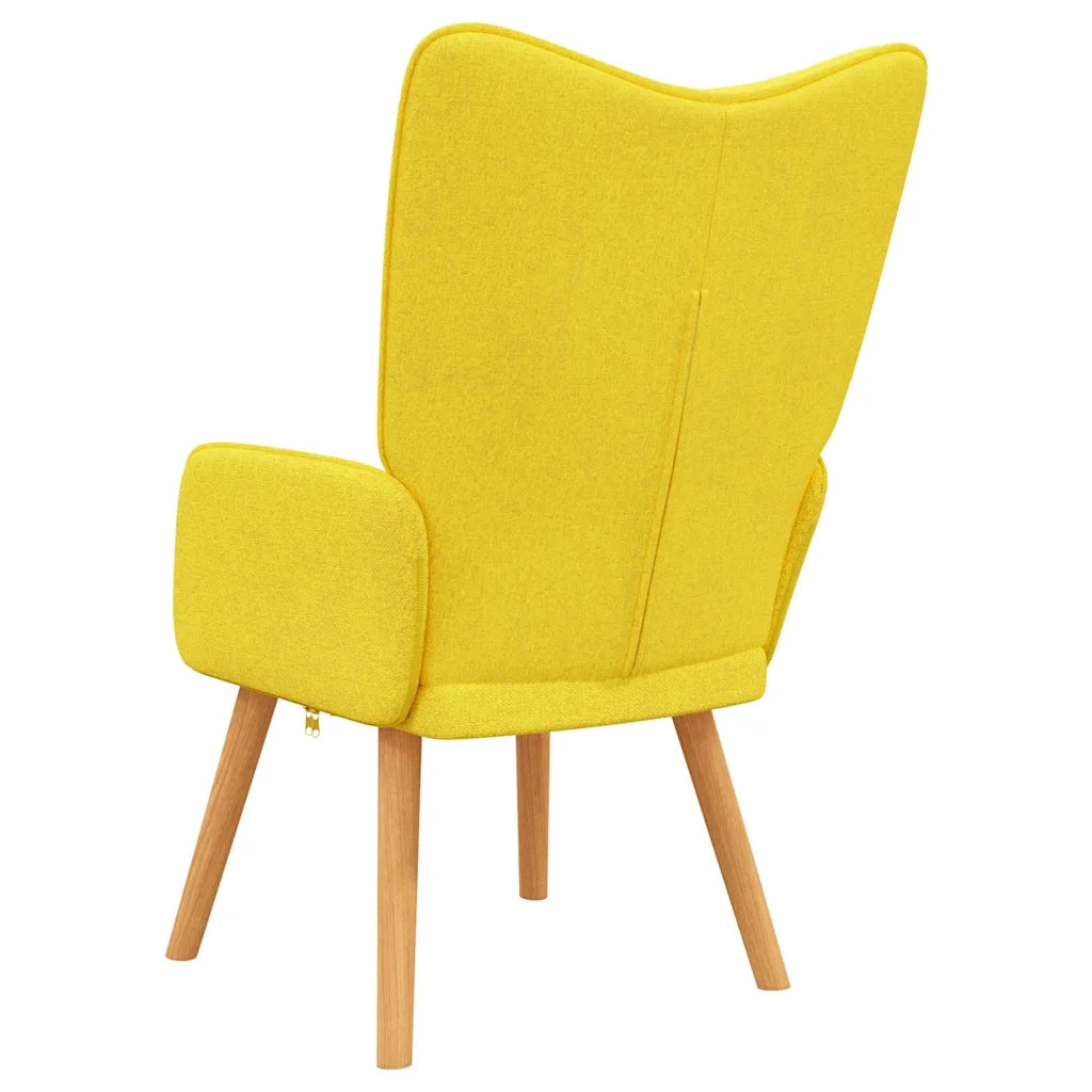 Poltrona | Sedia Relax Giallo Senape in Tessuto