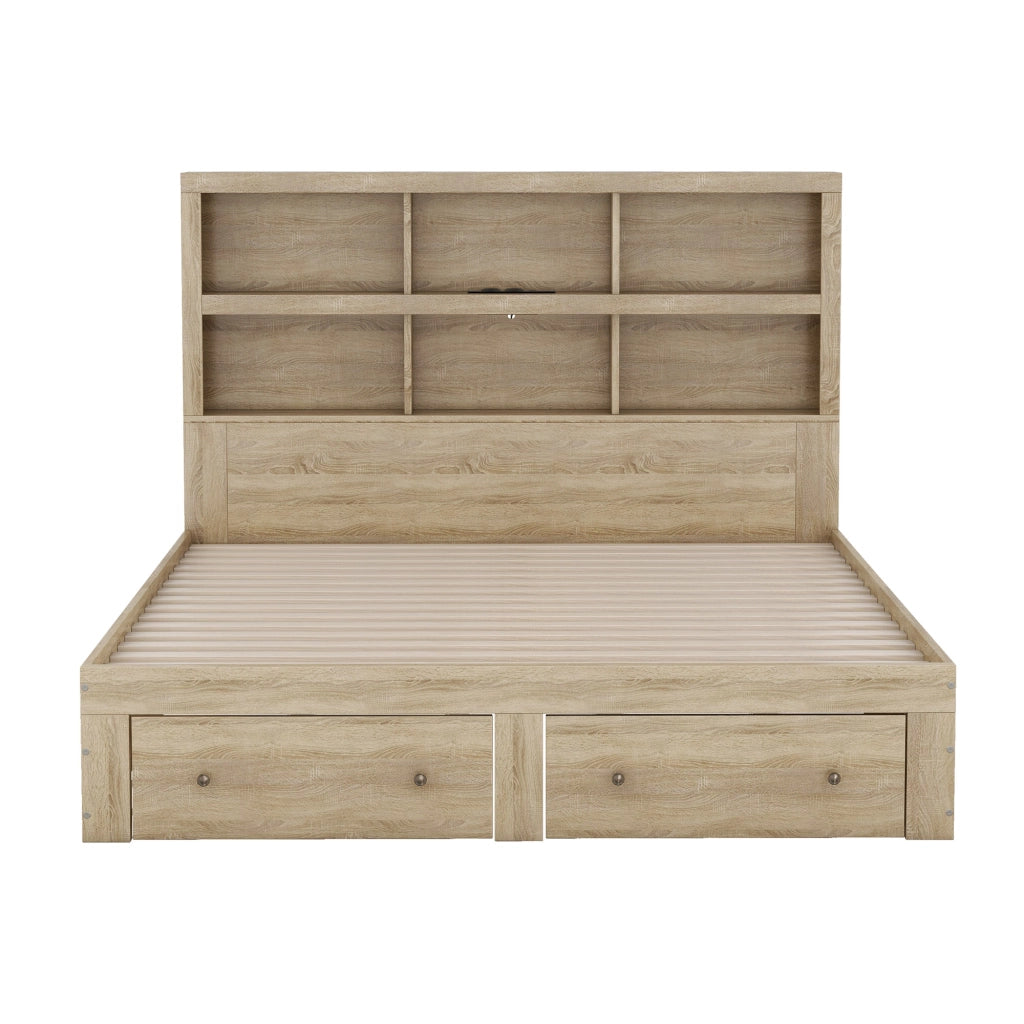 letto doppio truciolare naturale 160 x 200 cm
